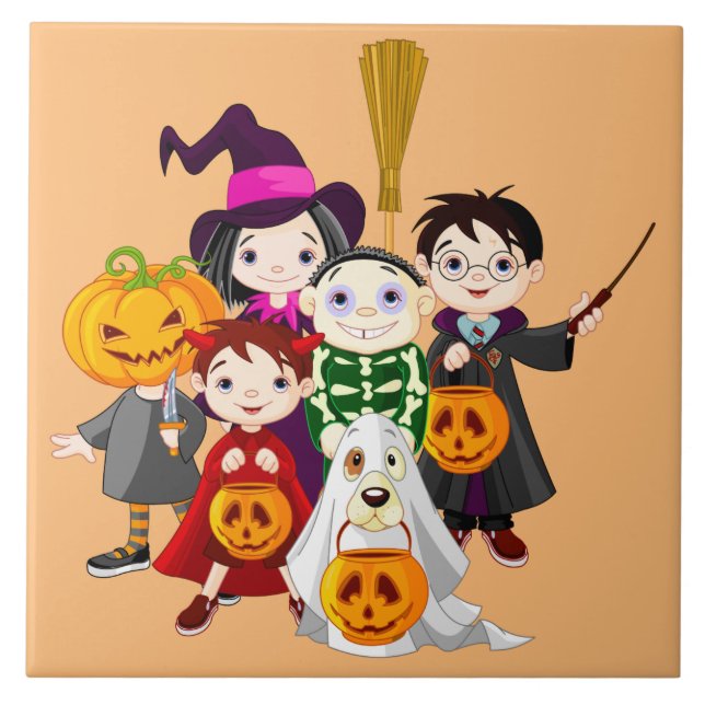 Livliga bus eller godisbarn kakelplatta (Framsidan)