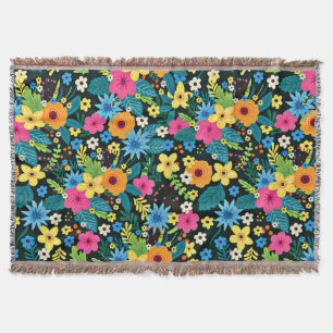 Livliga Ditsy Blommor Blommönster Design-43785 Filt