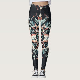 Livliga nätter (stort mönster) leggings