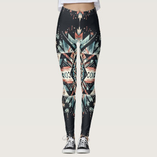 Livliga nätter (stort mönster) leggings
