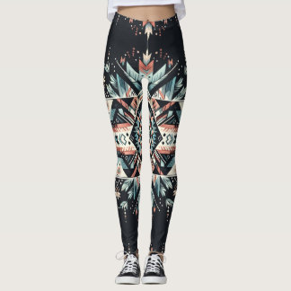 Livliga nätter (stort mönster) leggings