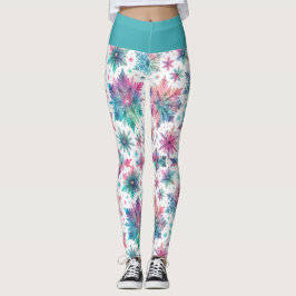 Livliga snöflingor leggings