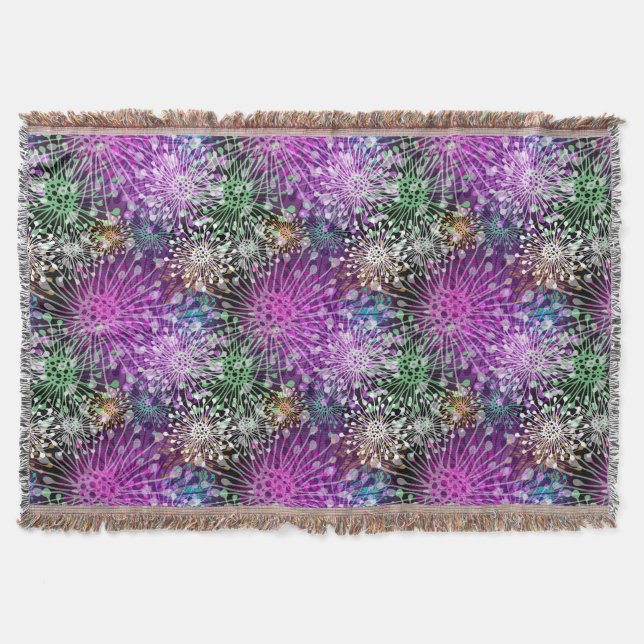 Livligt finnigt mönster mysfilt (Framsidan)