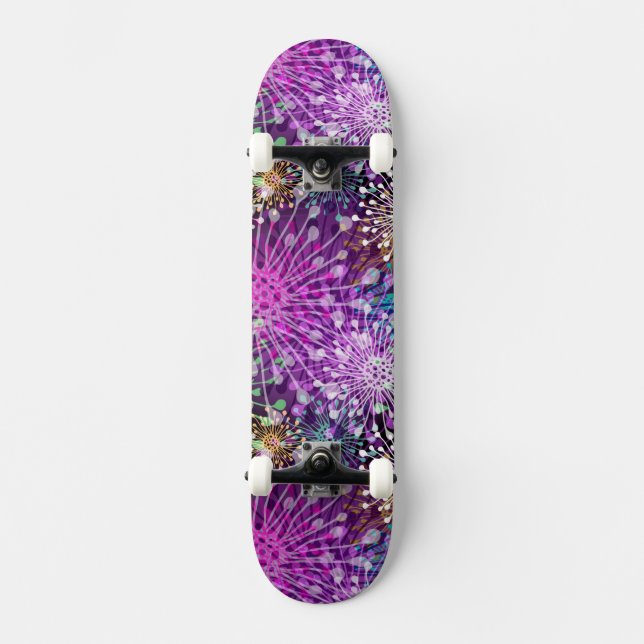 Livligt finnigt mönster old school skateboard bräda 18 cm (Framsida)