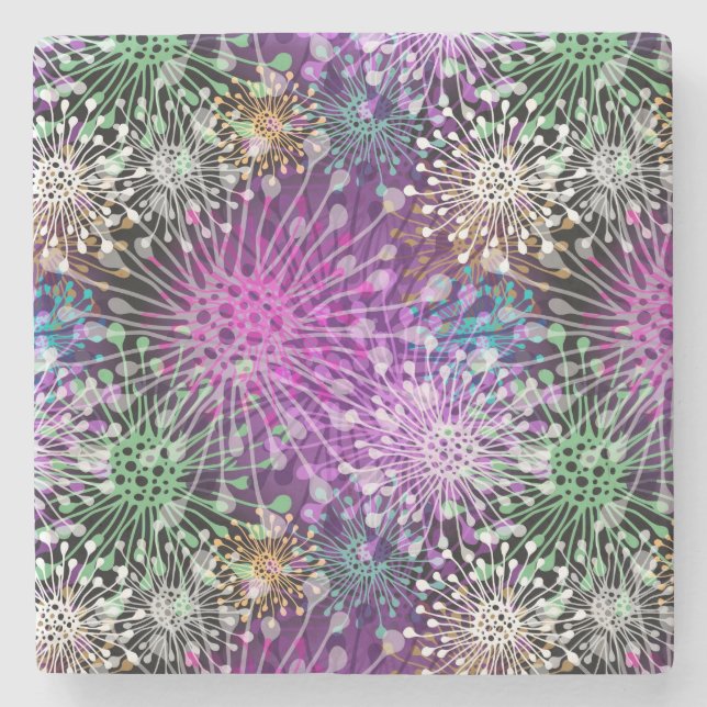 Livligt finnigt mönster stenunderlägg (Framsidan)