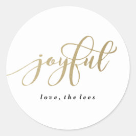 Livligt Glatt Helgdag Round Sticker Runt Klistermärke