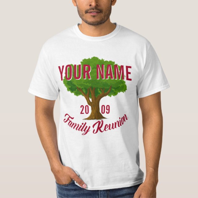 Livligt möte för trädpersonligfamilj t-shirt (Framsida)