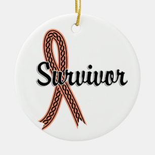 Livmoder- cancer för överlevande 17 julgransprydnad keramik