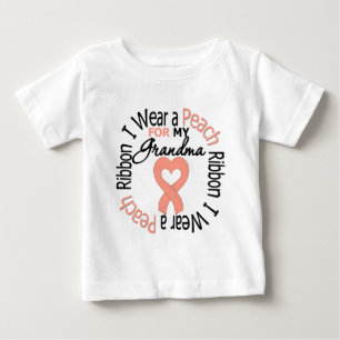 Livmoder- cancer ha på sig jag persikabandet för tee shirt