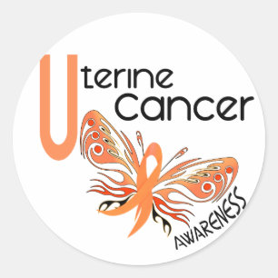 Livmoder- cancerFJÄRIL 3,1 Runt Klistermärke