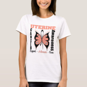 Livmoder- cancermedvetenhetfjäril t shirt