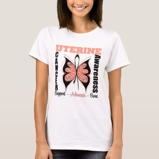 Livmoder- cancermedvetenhetfjäril t shirt
