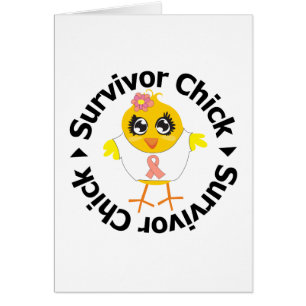 Livmoder- canceröverlevandechick hälsningskort