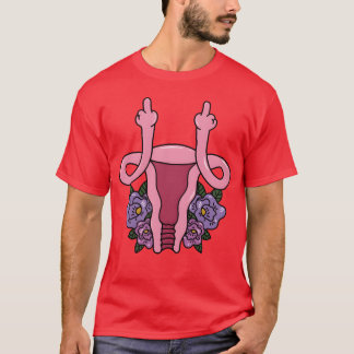 Livmodern Visar Lillfinger Feminist Feminism Prese T Shirt