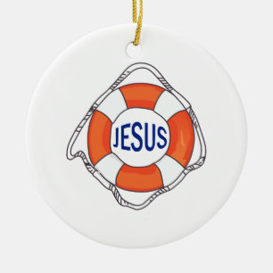 LIVPRESERVER JESUS JULGRANSPRYDNAD KERAMIK