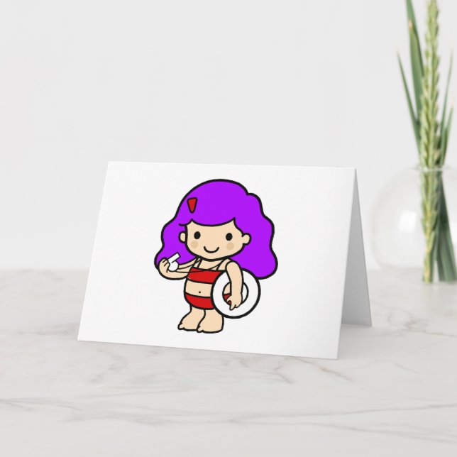 Livräddareflicka 2 kort (Framsida)