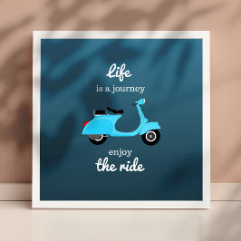Livs Inspirerande Citat Blå Ombre Poster