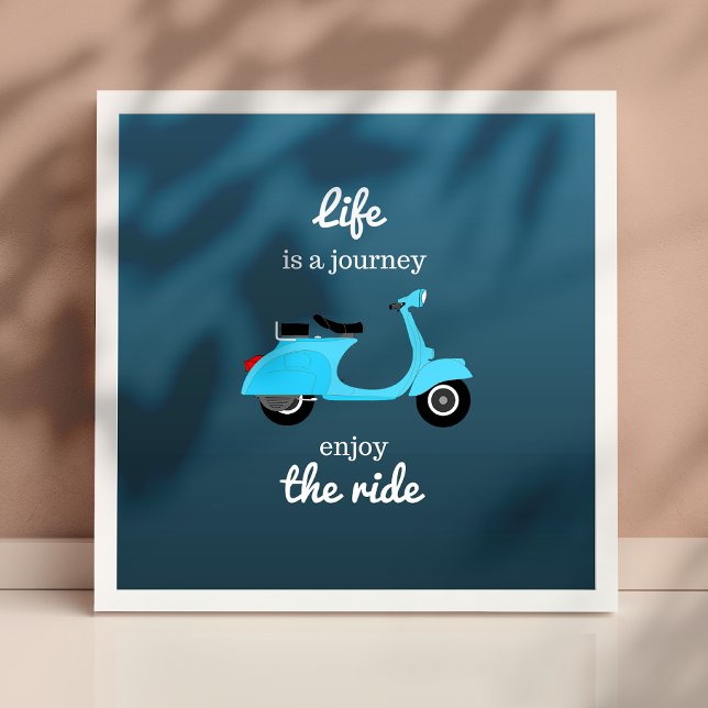 Livs Inspirerande Citat Blå Ombre Poster (Skapare uppladdad)