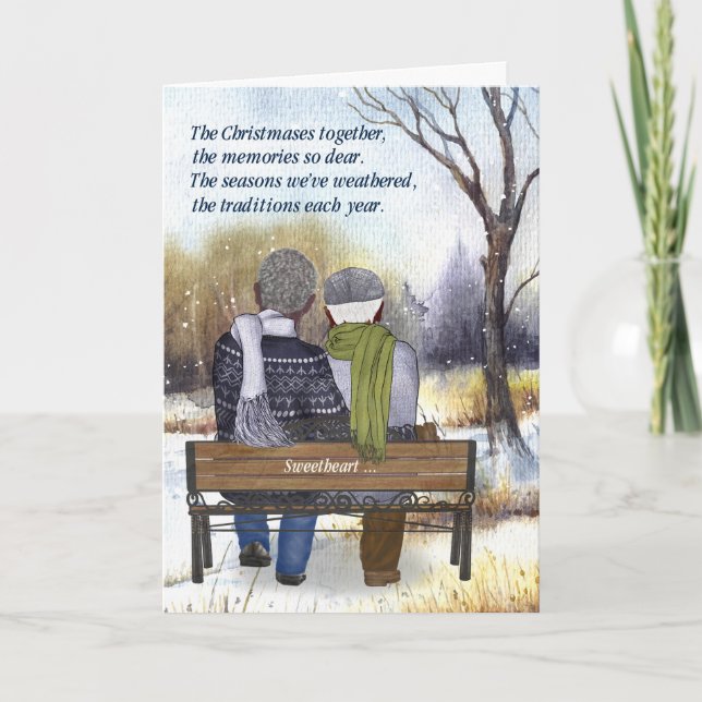 Livs partner senior svart homosexuell manlig duo helgkort (Framsida)