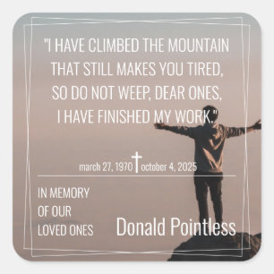 Livsangivelse 002 kvadratdekal fyrkantigt klistermärke