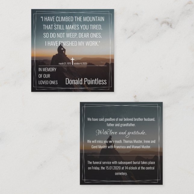 Livsanläggningar Anteckningskort (Fram/baksida)