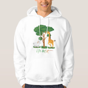 Livsartist: Roligt Får Meme, m/ Giraff, Akacia Hoodie