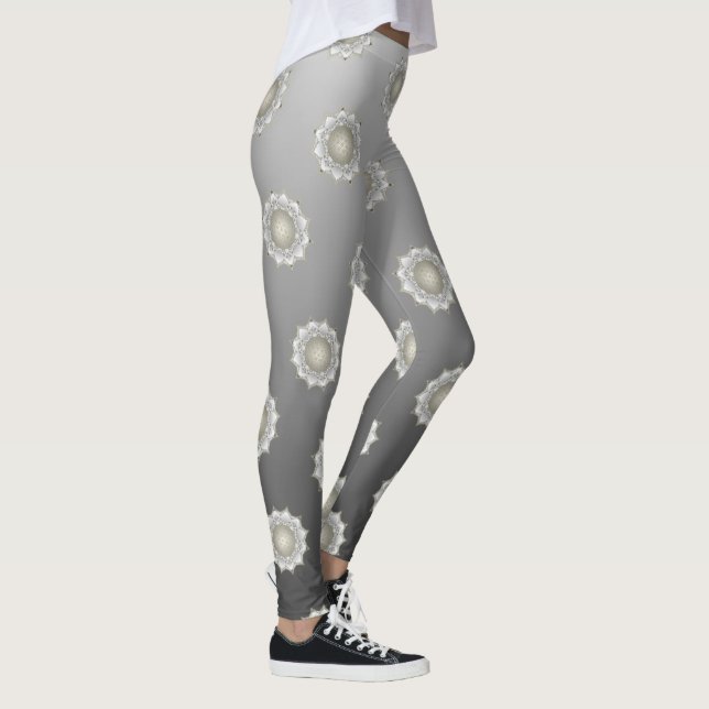 Livsblomma - Blommor Mandala 1 Leggings (Höger)