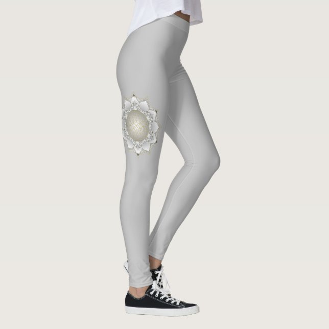 Livsblomma - Blommor Mandala 1 Leggings (Höger)