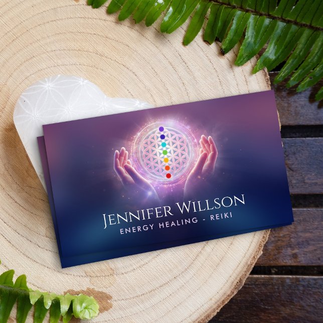 Livsblomma - Energibehandling - Reiki Visitkort (Skapare uppladdad)