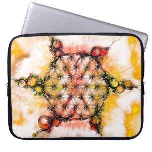 Livsblomma - Färgrika Sätt 4 Laptop Fodral
