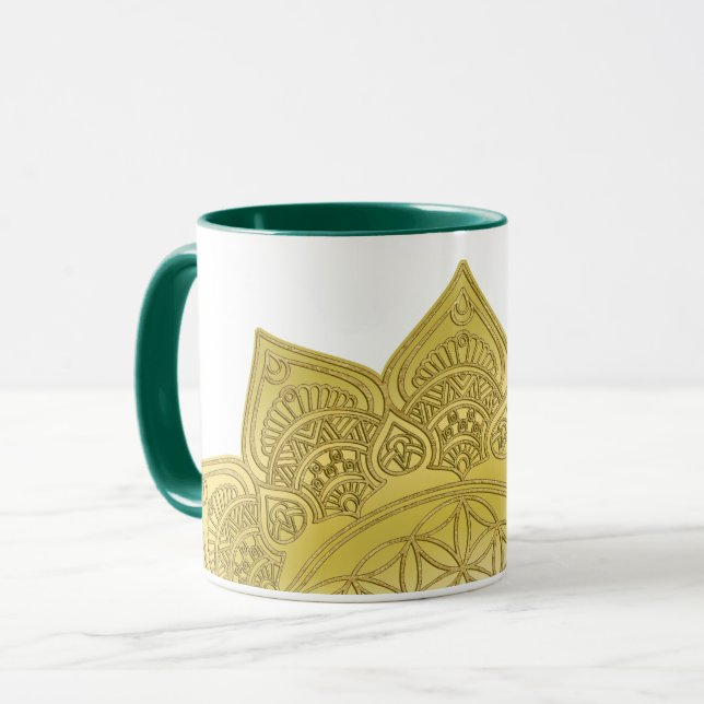 Livsblomma - Indisk Mandala 4 Mugg (Framsida vänster)