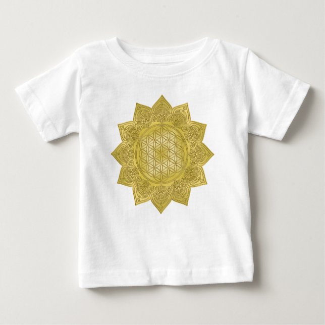 Livsblomma - Indisk Mandala 4 T Shirt (Framsida)