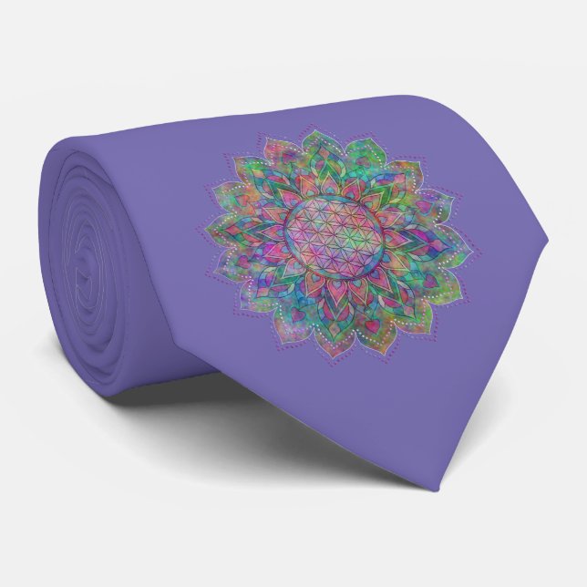 Livsblomma - Indisk Mandala 7c Slips (Rullad)
