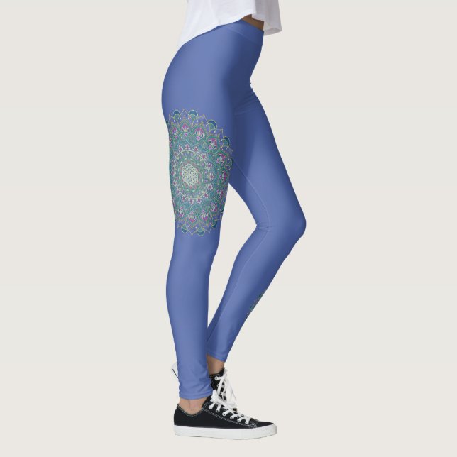 Livsblomma - Mandala Indien stil 1 Leggings (Höger)