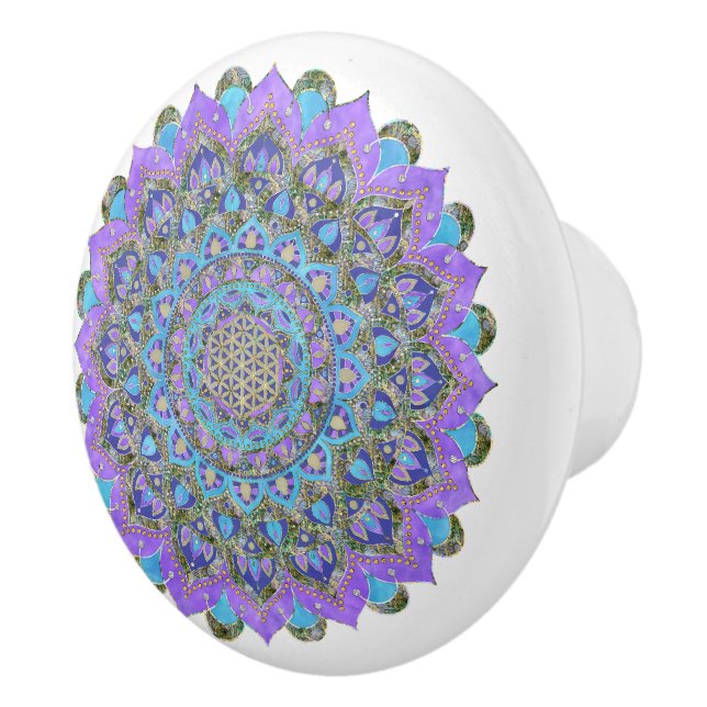Livsblomma - Mandala Indien stil 2 Knopp (Höger)