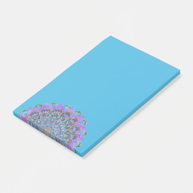 Livsblomma - Mandala Indien stil 2 Post-it Block (Vinklad)