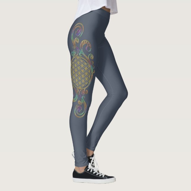 Livsblomma - Spiral Ornament 1 Leggings (Höger)