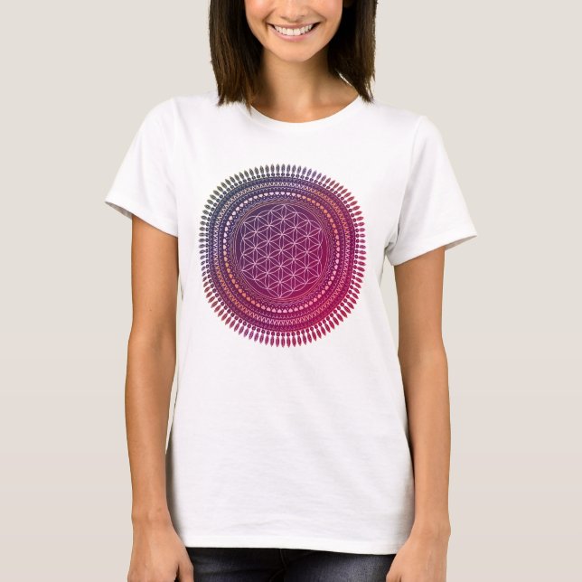 Livsblomma - Urinvånarnas Mandala 3a T Shirt (Framsida)