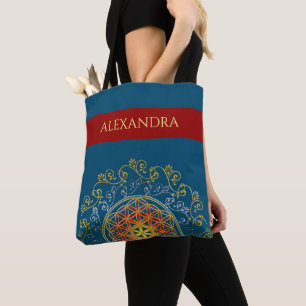 Livsblomma - Vintageprydnader Mandala 1 Tygkasse