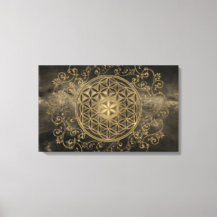 Livsblomma - Vintageprydnader Mandala 2 Canvastryck