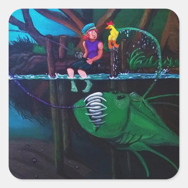 livscirkel fyrkantigt klistermärke (Framsida)