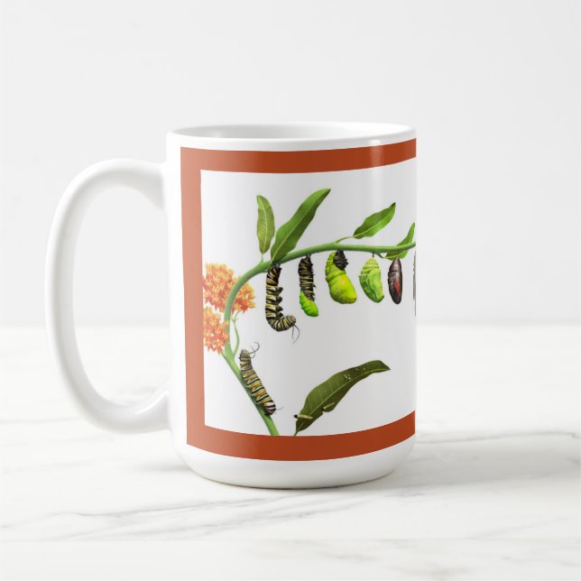 Livscykel för Monarch-butterfly Kaffemugg (Vänster)