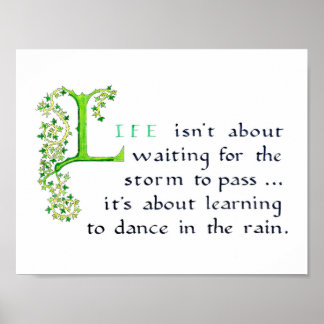 Livscykelns kalligrafioffert poster