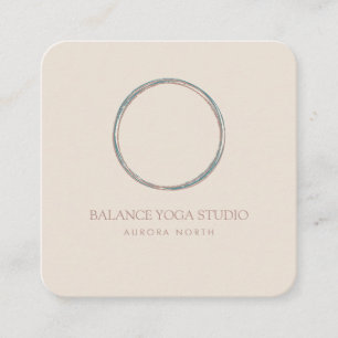 Livscykelsymbol YOGA-eget namn Fyrkantigt Visitkort