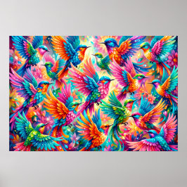 Livsdrömmar om kolibri – Tropisk Boho Poster