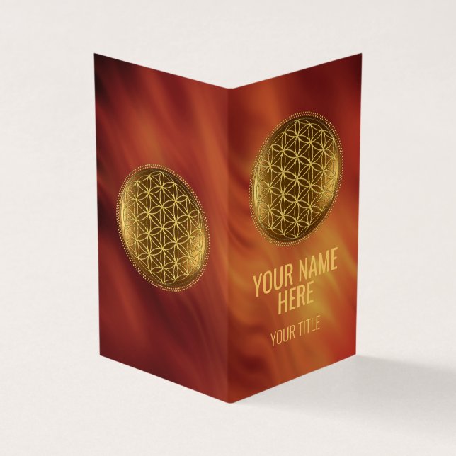 LIVSFLÖDET - Helig Geometry Medaillon 1 Visitkort (Utsida)