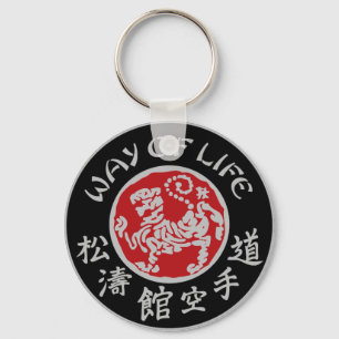 LivsföringShotokan mörk logotyp Keychain Nyckelring