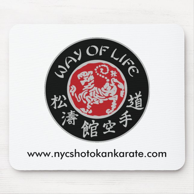 LivsföringShotokan mörk logotyp Mousepad Musmatta (Framsidan)