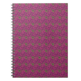 Livsglad 60-tals Psykedelisk Paisley Retro Spiral Anteckningsbok