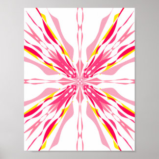 Livsglad Abstrakt Stjärnexplosion Geometrisk Konst Poster